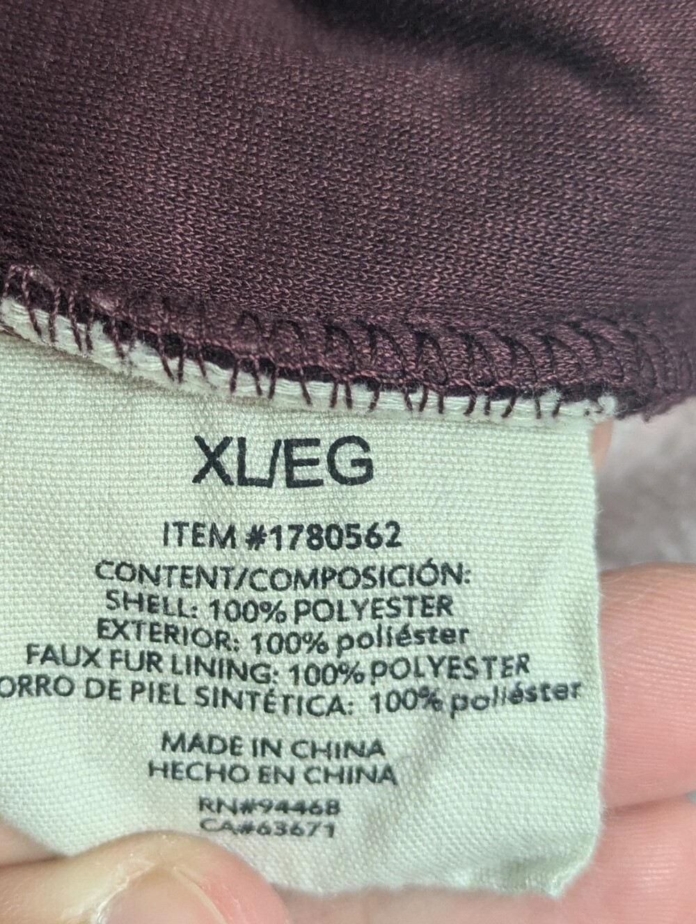 SAGE Collective Burgundy Fleece Cozy Plaid Lined  Sleeveless Vest XL - Picture 8 of 9
